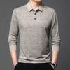 Men S Long Sleeve Polo Shirt Casual Loose Fit Breathable Top For Autumn