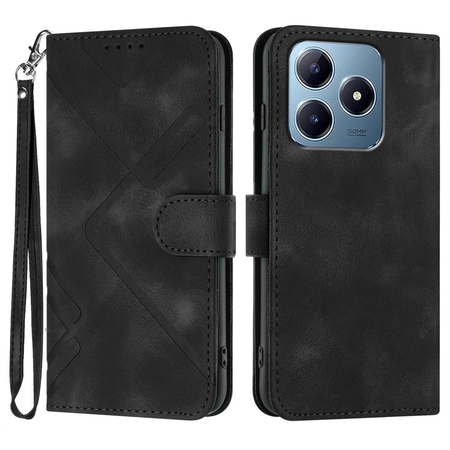 

YX0040 For Realme Note 60x 4G/C63 4G/C61 4G Case Leather Phone Cover Geometry Pattern A