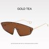 New Fashion Eye Protection Technology Future Women Irregular Mirror Rivet Glasses Vintage Sun Glass for Women Men UV400