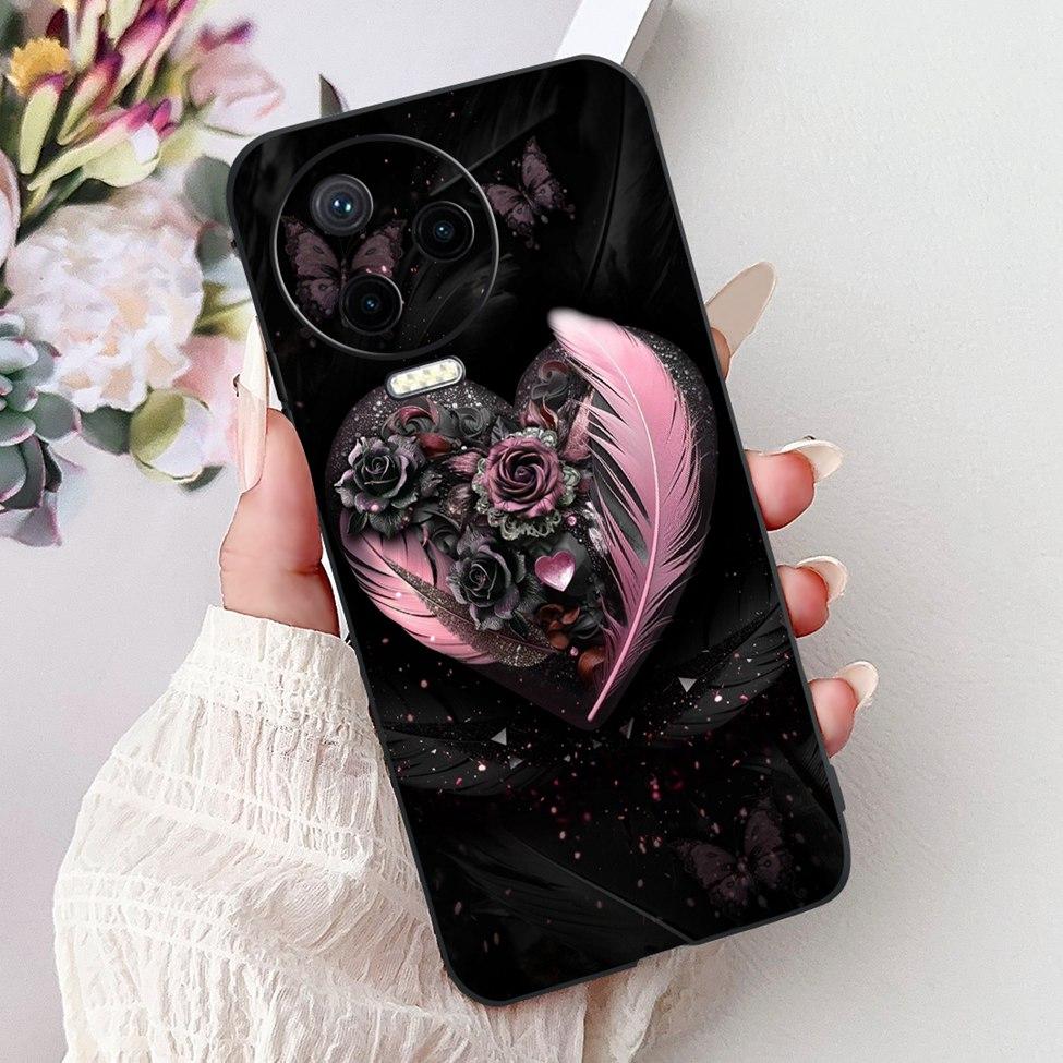 For Infinix Note 12 Pro 4G Case X676B Silicone Cute Cat Fashion Flowers Painted Cover For Inifnix Note 12 Pro Phone Case Bumper