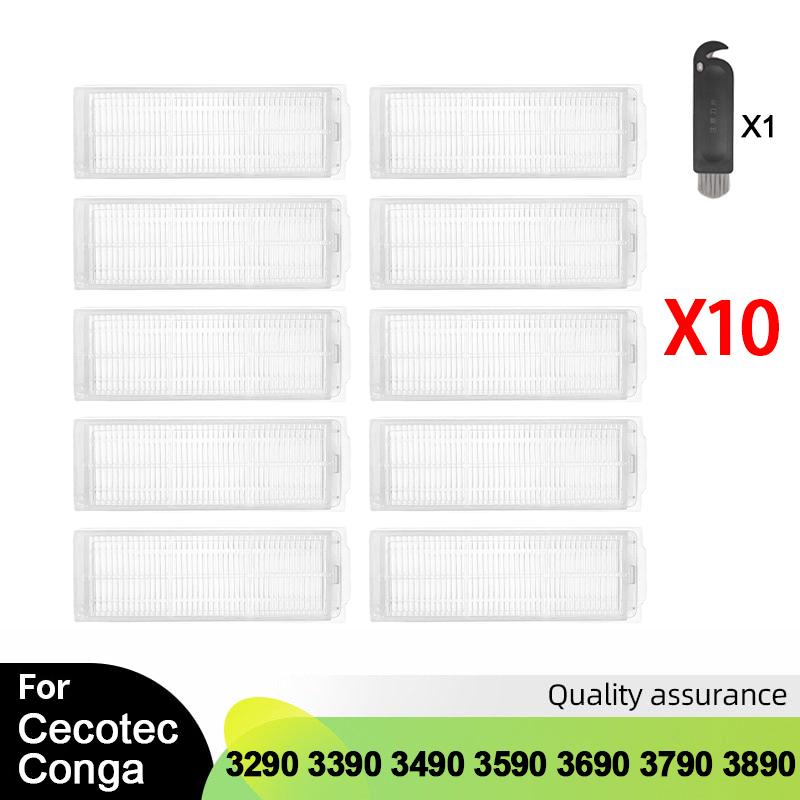 For Cecotec Conga 3290 3390 3490 3590 3690 3790 3890 Ultra Titanium Vacuum Cleaner Parts Main Side Brush HEPA Filter Mop Rag