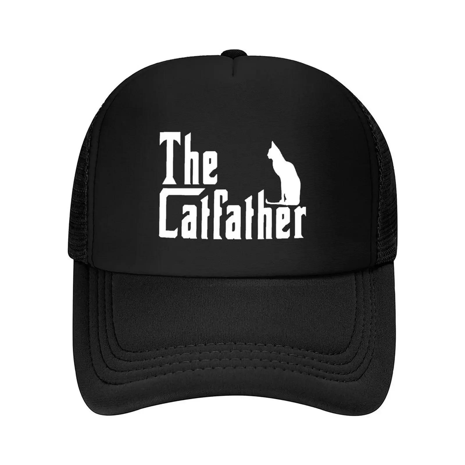 The Catfather Funny Cat Parody Unisex Fathers Day Gift Baseball Cap birthday Golf GirlS Hats Unisexs