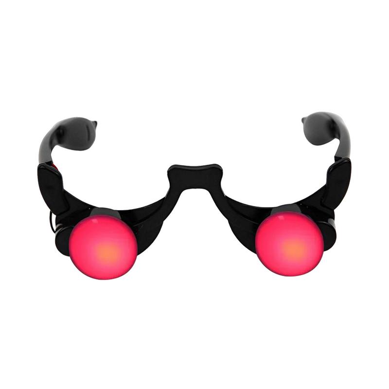 Glowing Red Eyes Glasses Halloween LED Glasses Glowing Eyeglasses Goggles Props Funny Halloween LED Glasses Festive Flashing Red