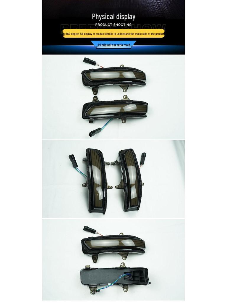 Toyota Prado Land Cruiser Rearview Mirror Yellow Light Sequential Turn Signal