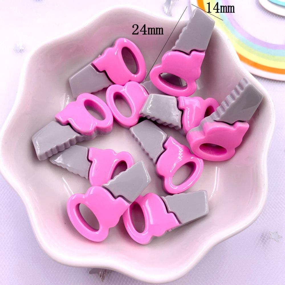 Resin Colorful 3D Pliers Hammers Wrenches Ruler Glue Flatback Cabochon Life Tools Figurines Scrapbook 10pcs DIY Home Decor Craft
