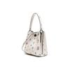 Coach Charlie 21 Wildflower Print Pebble Leather Bucket Bag Women Bags Chalk-White 1041-V5CHK