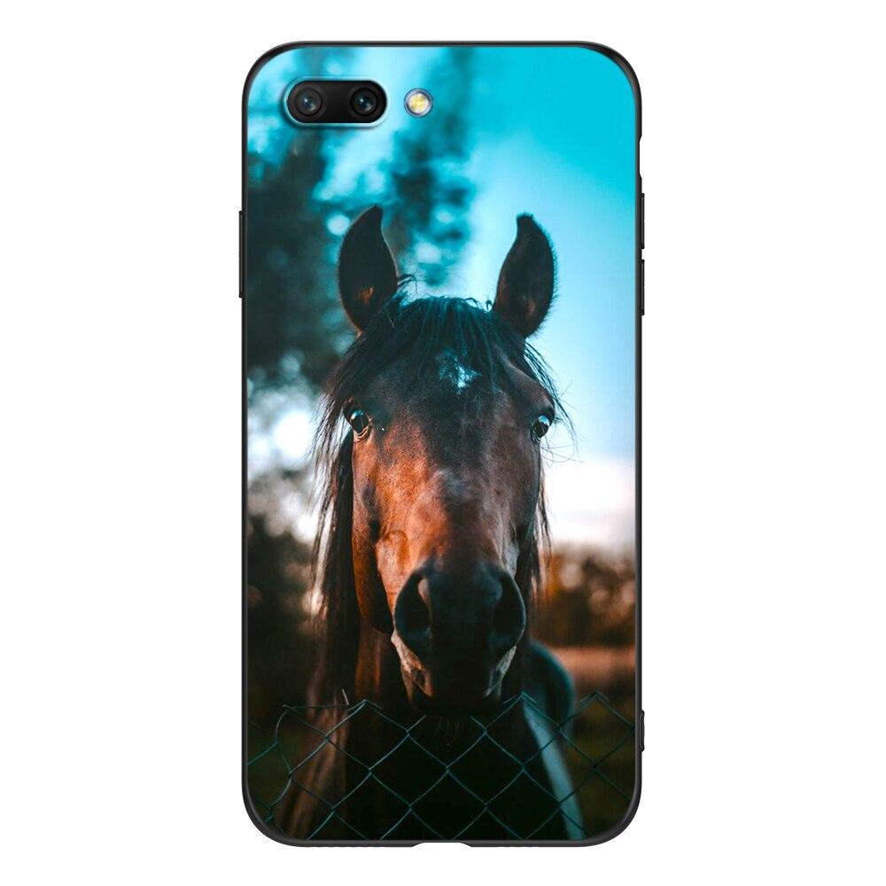 For Honor 10 Case Soft Silicon Phone Back Cover for Huawei Honor 10 Case Etui Coque Black Tpu Case Lion Wolf Tiger Dragon