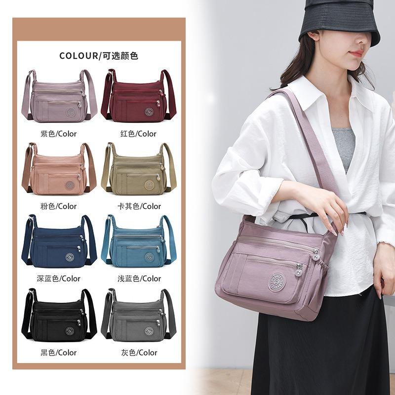 Neue Umhängetasche mit großem Fassungsvermögen, leichte Stofftasche, Muttertasche, mehrschichtige Schultertasche, Damen-Reiserucksack