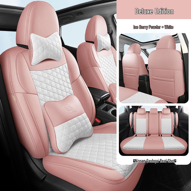 Five-Seat Qashqai Full Leather SUV Cushion: All-Season, Full Surround Seat Cover.