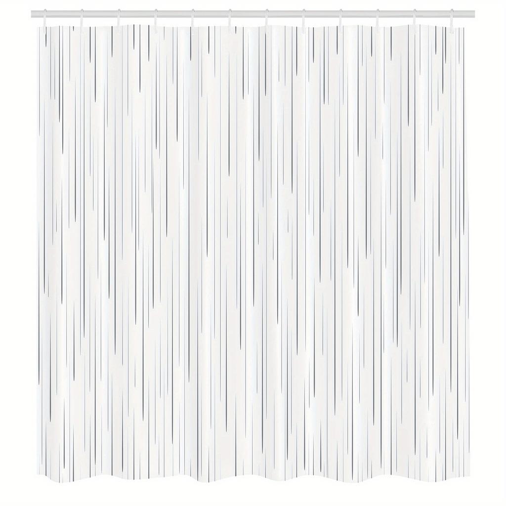 Perdea de duș cu dungi verticale albe Design minimalist Decor baie Perdele impermeabile Stil modern pentru casă