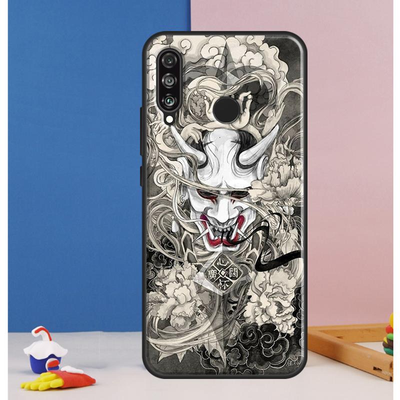Oni Hannya Demon Mask For Huawei Nova 9 10 SE 12i 11i 8i 12s Y90 Y60 Y70 Y72 Y61 Y91 P20 P30 P40 Lite P60 Pro Case