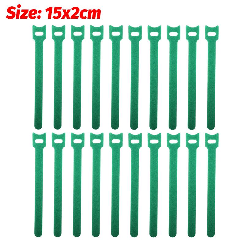 

300/10pcs Plants Cable Ties Hook and Loop Cord Fastening Strap Reusable Management Wraps Zip Wire Ties for Garden Home Organizer 10pcs зелёный