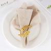 Gold Wheat Napkin Rings Metal Leaf Napkin Holder For Harvest Festival Fall Christmas Thanksgiving Dinner Table Decoration