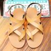 2024 New men's sandals summer leather sandals men's Roman-style woven sandals breathable outdoor beach creative sandals 37-44#