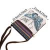 Retro Ethnic Style Shoulder Bag Canvas Embroidered Phone Crossbody Messenger Bag Travel Outdoor Casual Simple All-Mastch Women Small Bag