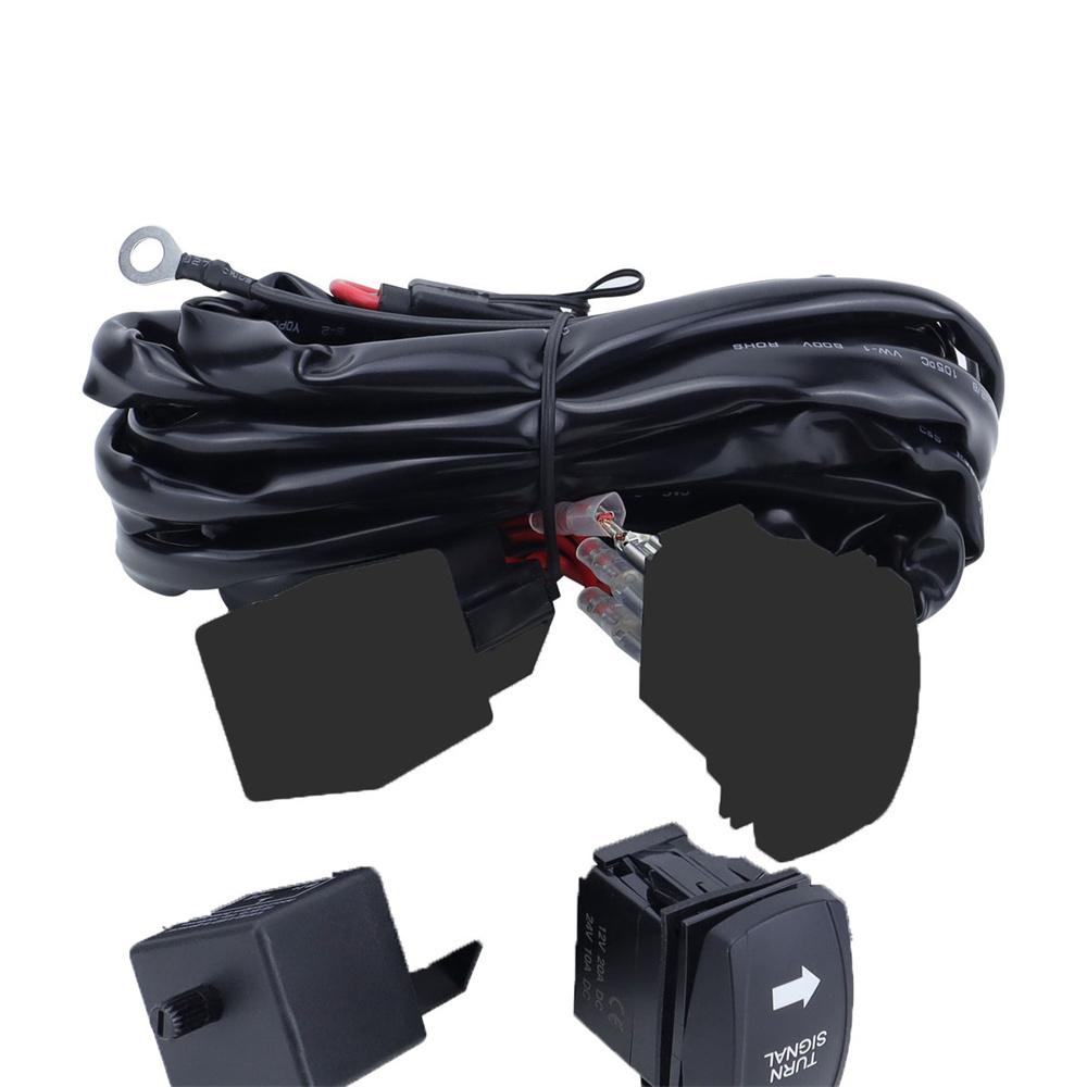 UTV Turn Signal Wiring Harness with Switch Relay Fuse For UTV ATV Polaris RZR Maverick X3 Talon