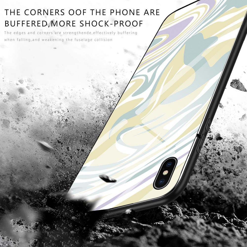 Tempered Glass Phone Case For iPhone 11 12 13 14 15 16 17 Redmi 10 12 14C Note10 Note14 Xiaomi 11Lite PocoC75 Soft Edge Shockproof Smooth Shell