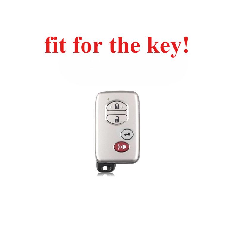 Leather Car Key Cover Keychain Holder Case Protector for Toyota Aurion Avalon Landcruiser Camry Highlander RAV4 GT 86 Prius