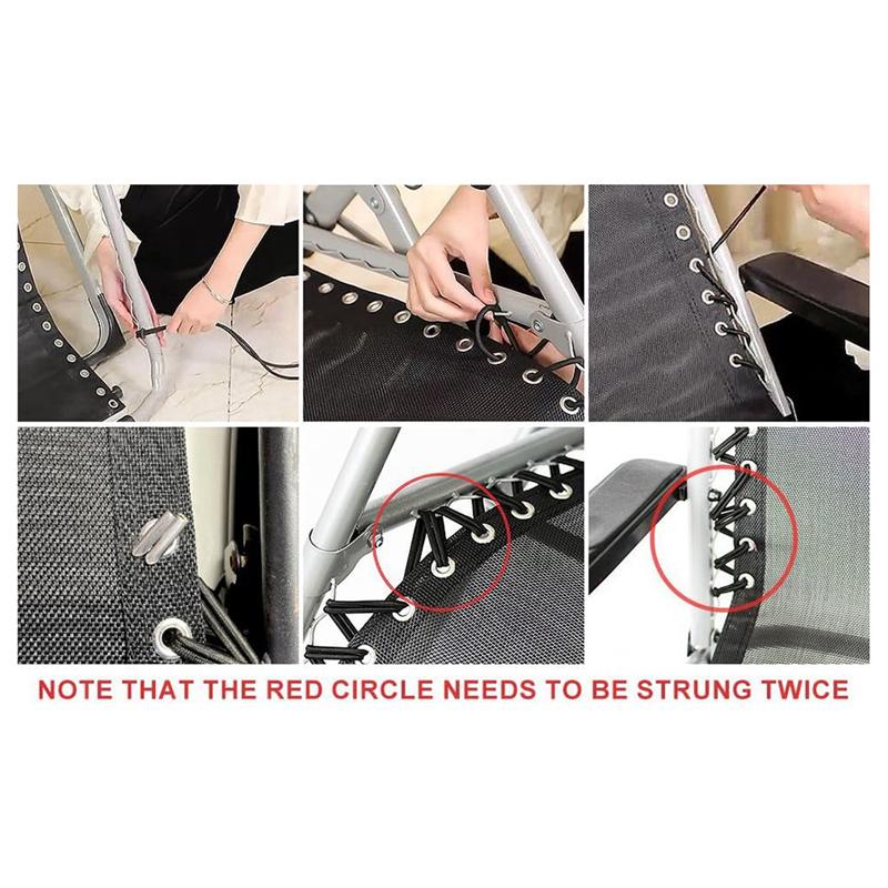 A03F-12 Pcs Gravity Chair Replacement Cord Replacement Cord For Outdoor, Lounge Chair For Zero Gravity Chair, Outdoor Recliner