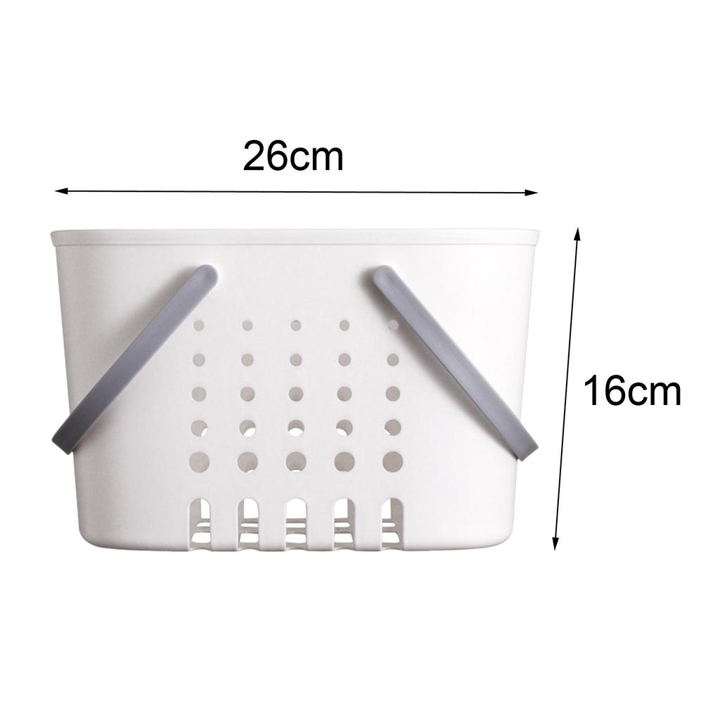 Portable Shower Caddy Hollow Basket Toiletry Organizer Sturdy for Under Sink Grey