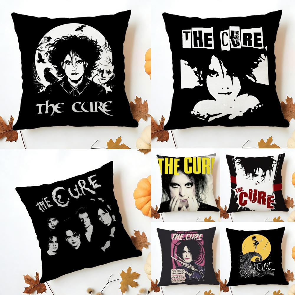 The CCure Rock Band Cushion Cover Washable Linen Pillowcase Soft for Sofa Bed Cozy Home Room Decor
