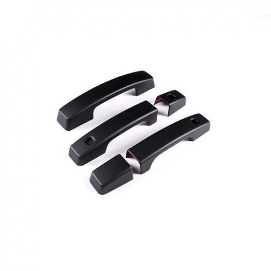 Black Door Handle Cover Trim Outside Exterior For Land Rover Defender 90 -23