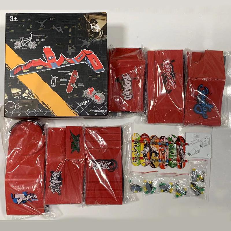 

Набор уличного киоска для фингерскейтборда: Креативный реквизит для моделирования 6-в-1 для детей - Игрушка для снятия стресса Gift Box Size: 26.3*11*27.2 cm