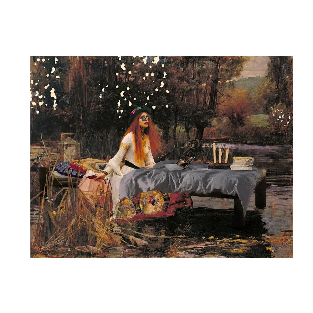 

Винтажные художественные постеры, современная картина маслом Femme Fatale в искусстве, холст, забавные настенные художественные принты для галереи, декор для дома и комнаты 21cm×30cm NoFrame