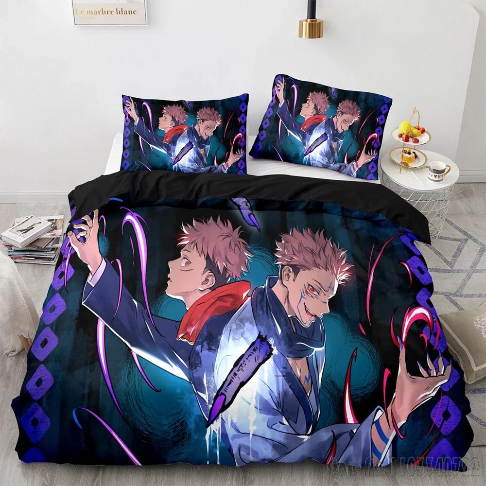 Anime Jujutsu Kaisen Satoru Gojo Bettbezug Set HD Bettdeckenbezug für Kinder Bettwäschesets Bettwäsche Schlafzimmerdekor