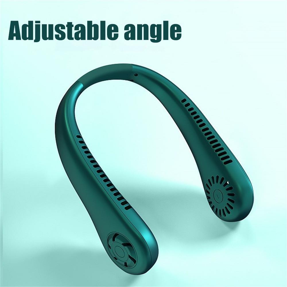 

Портативный шейный вентилятор, перезаряжаемый через USB, безлопастной вентилятор, мини-электрический вентилятор, бесшумный шейный ремешок, носимое охлаждение для занятий спортом