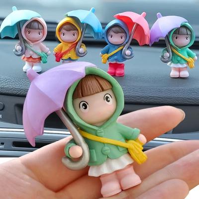 Car Umbrella Girl Ornaments Universal Car Center Console Dashboard Decoration Pendant Car Rearview Mirror Ornaments Accessories