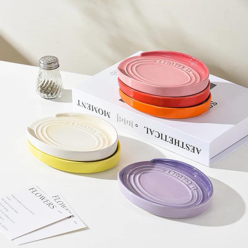 Porslinsskedställ, Keramisk Stor Bestickhållare för Spis, Köksbänk Matlagningsverktygsorganisatör, Steksked, Soppslev, Tång