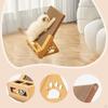 Vertical Cat Scratcher with Bell Ball Space Saving Kitten Scratching Board Cardboard for