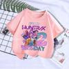 Kpop Demon Hunters Kids T-shirt Kawaii Cotton Birthday Tops Party Wear Girls Tee Summer Short Sleeve Top