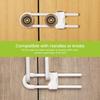 10 Pieces Cabinet Locks for Babies, U-Shaped Proofing Drawers Safety Child Locks Adjustable