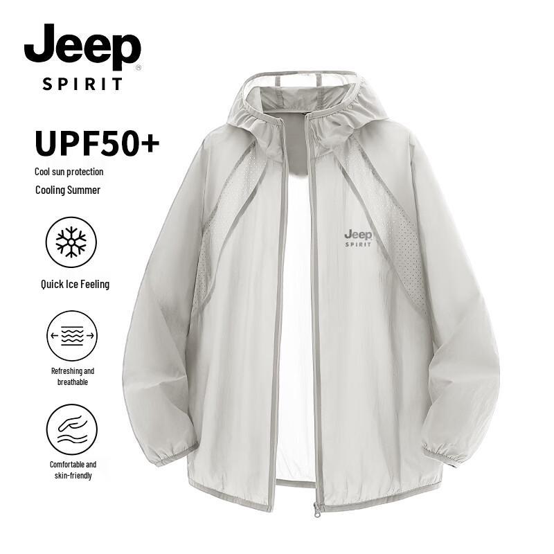 JEEP SPIRIT Men s UPF50+ Lightweight Perforated Sun Protection Hoodie 3XL