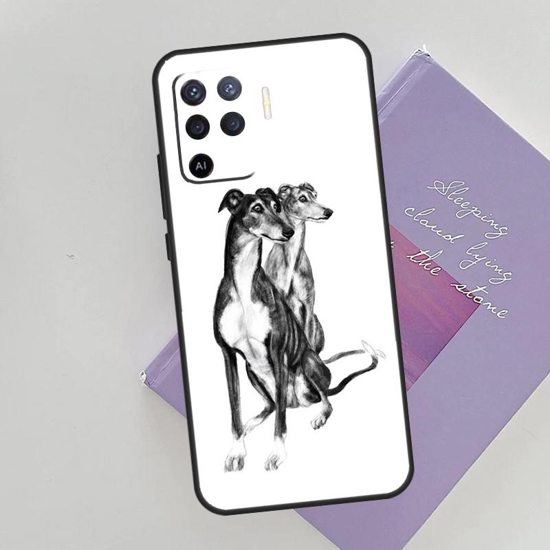 Galgo Greyhound Dog Cover For Oppo A78 A98 A74 A54 A94 A15 A16 A17 A52 A72 A76 A96 A53 A57S A58 A5 A9 Phone Case