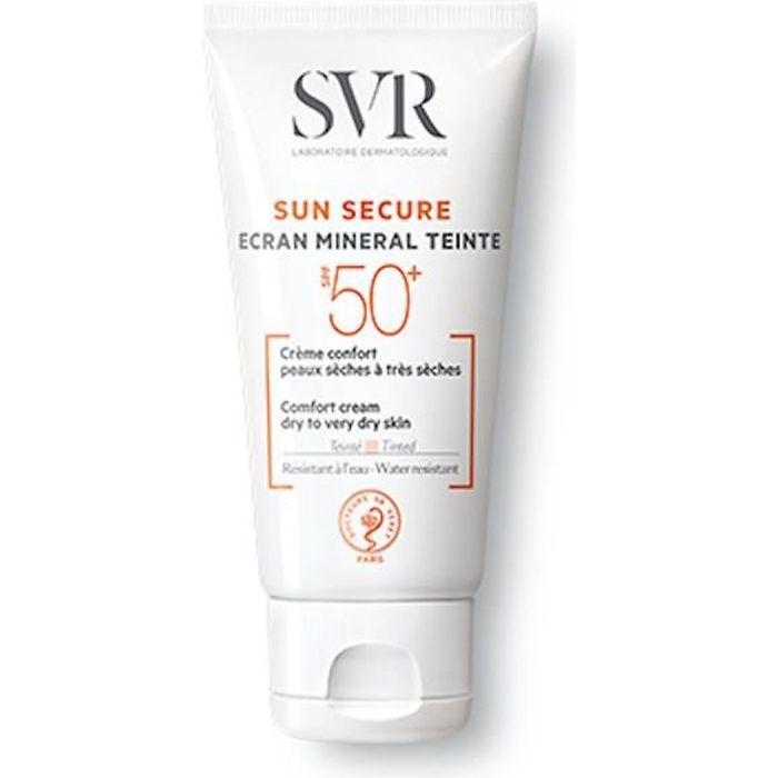 Crème solaire - SVR - Sun Secure Écran Minéral - SPF50+ - Teinté - Peaux sèches - 50ml