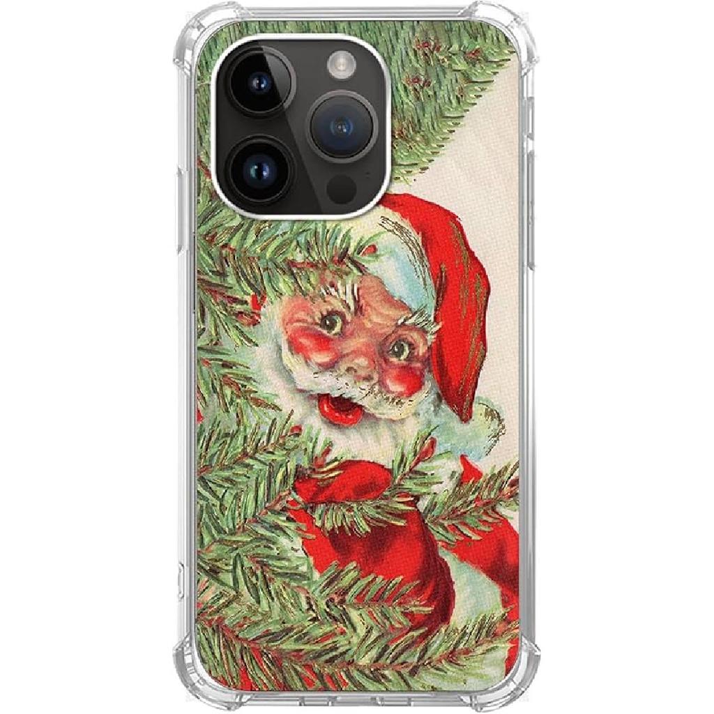Red Christmas Snowflakes Phone Case Compatible with iPhone 14 Pro Max, Aesthetics Christmas Snowflakes Silicone Shockproof TPU Bumper Protective