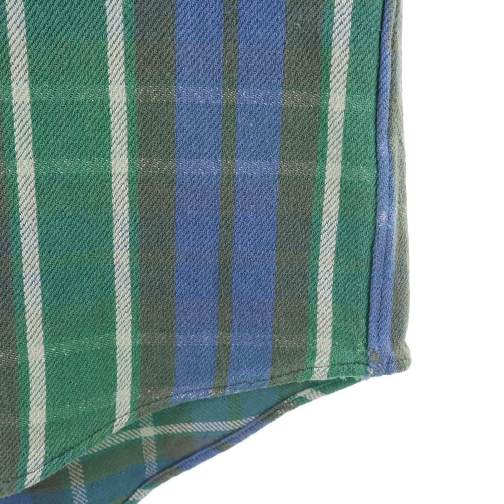 RRL 90s Initial tag Red 3 stars Old Check Pattern Long sleeve Twill Work shirt Men's Used