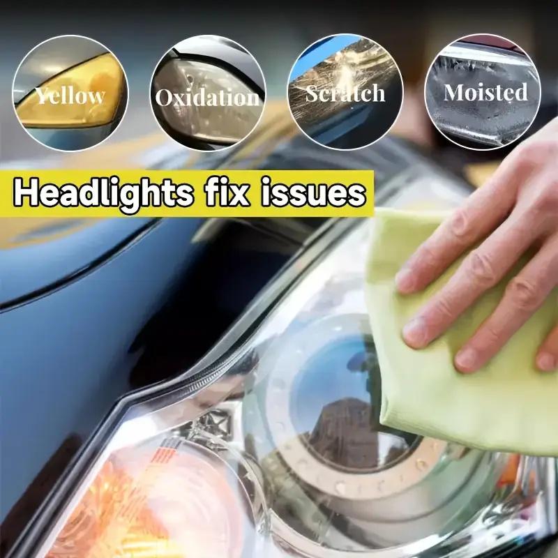 Automotive Headlight Repair Agent-removes Yellowing,oxidation,and Haze-lens Polishing and Grinding Materials-effectively Improves Headlight Brightness