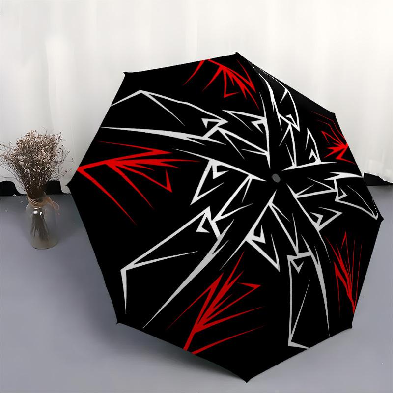 1pc Abstract Pattern Automatic Open/close, All-Season Portable Folding Umbrella for Friends, Travel, Everyday, Events  Yy250812218