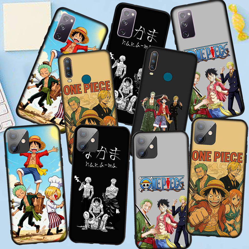 Phone Case for Samsung Galaxy S25 S23 S24 Ultra FE Plus S9 A05 A06 A15 A16 A36 A37 A35 A54 A55 A56 A57 A25 A26 A53 Luffy One Pieces Sanji Roronoa Zoro
