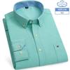 100% Reine Baumwolle Oxford Hemden für Herren Langarm Kariertes Hemd Gestreiftes Männliches Business Karriertes Rotes Hemd Herren Designer Kleidung 7XL