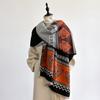 New Brand Elegance Two-Sided Print Scarf Soft Warm Fringe Pashmina Shawl Autumn and Winter Outdoor Coldproof Windproof Blanket