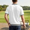 Summer Men's Short Sleeve Zipper Polo Shirts Color Block Casual T-Shirt for Men Lightweight Shirts Laple Wicking Streetwear Tee