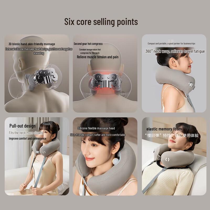 ROTAI RT50 U-Shape Neck & Shoulder Massage Pillow with Heat