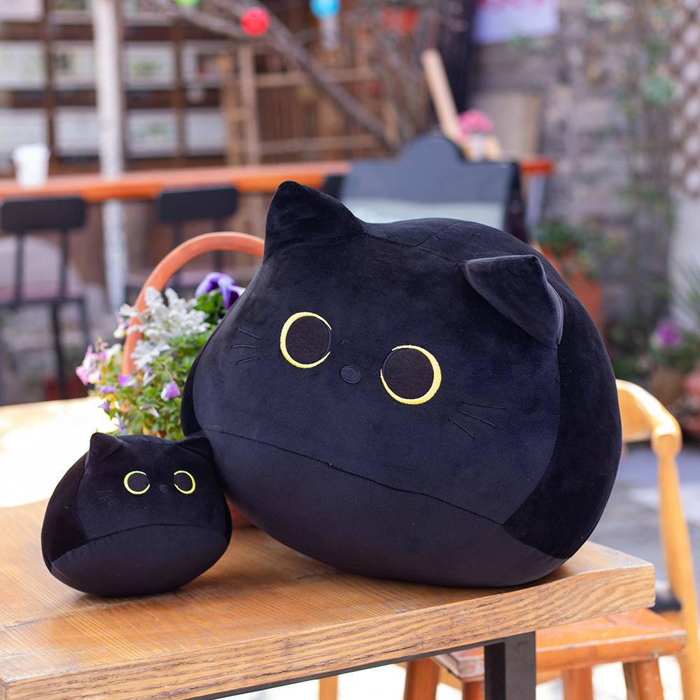 Black Cat Plush Toy Plushie Cat Pillow Soft Plush Doll Cat Plushie Cat Pillow Stuffed Animal Soft Plush Pillow For Girls Toys