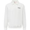 Sweatshirts Men's Ivory Lapel Moderate Straight Fit