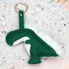 Frauen Mädchen Anhänger Kreative Schlüssel Ringe Halter Niedlichen Cartoon Dinosaurier Tasche Dekorationen PU Leder Dekorative Geschenk Zubehör